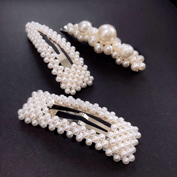 Accessories - 3 Pack Pearl Hair Clips